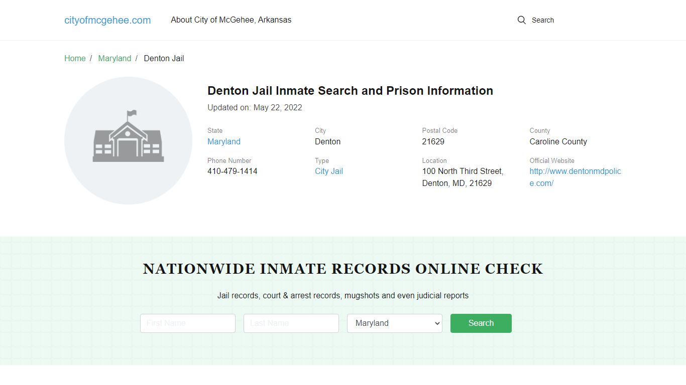 Denton Jail Inmate Search, Visitation, Phone no. & Mailing Information